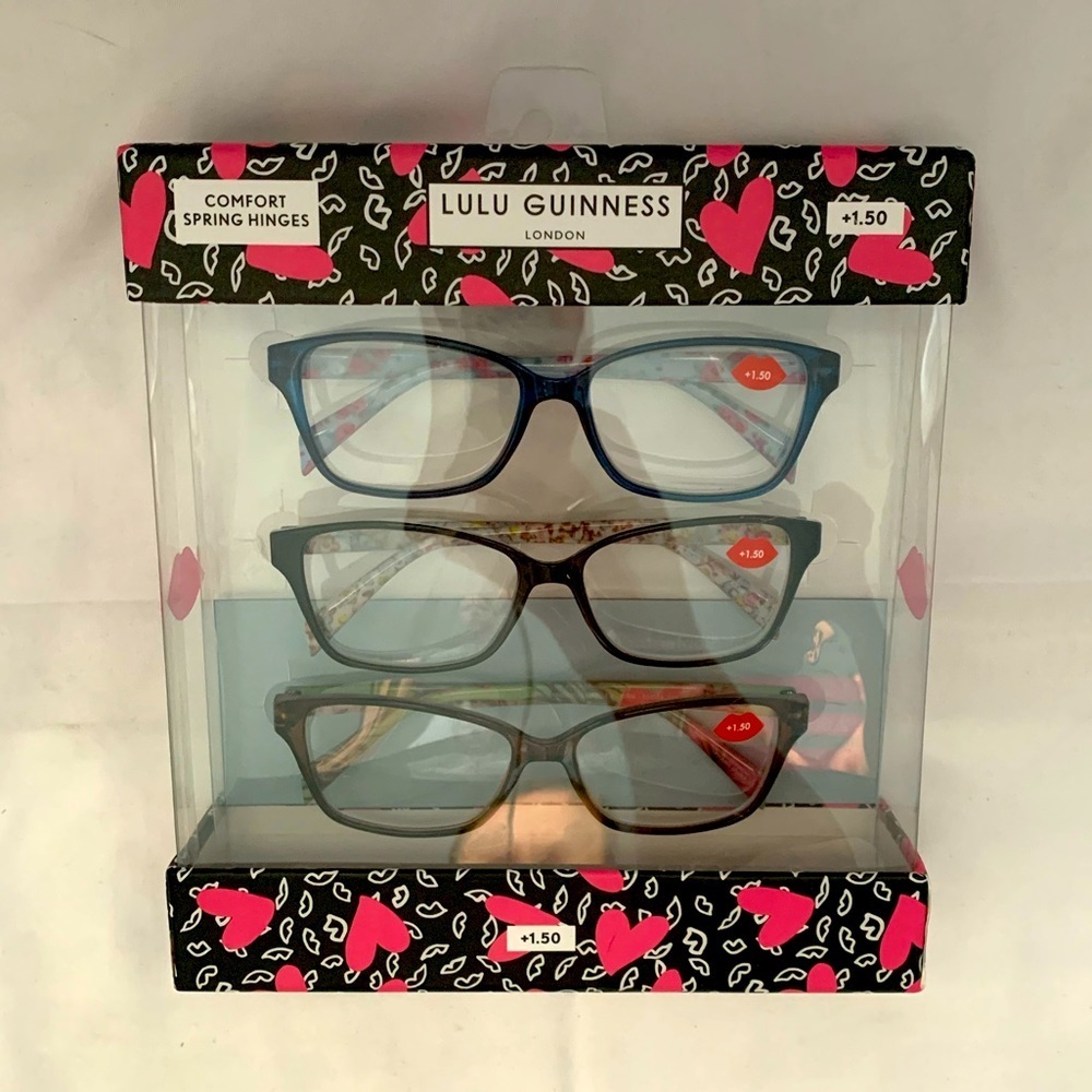 NIB Lulu Guinness London Readers 3 Pack